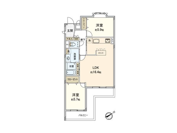 パラシオン鎌倉玉縄 D棟 間取図(平面図) 間取図(平面図)