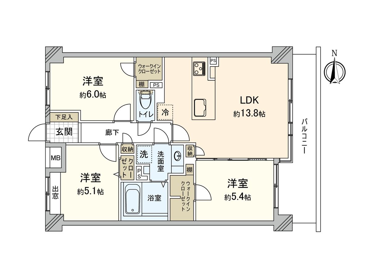 コスモ鎌倉台パークヒルズ 間取図(平面図) 間取図(平面図)