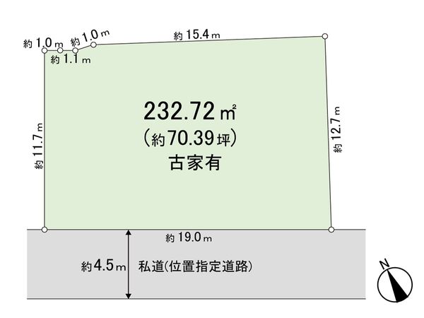 戸塚区平戸町 土地 区画図