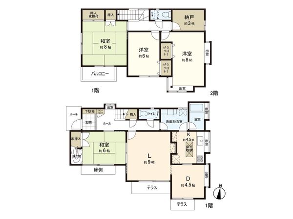 保土ケ谷区境木本町 戸建 間取図(平面図) 保土ケ谷区境木本町 戸建 間取図(平面図)