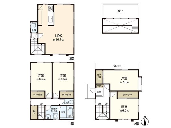 戸塚区平戸1丁目 戸建 間取図(平面図) 間取図(平面図)