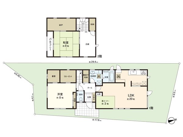 戸塚区秋葉町 戸建 間取図(平面図)