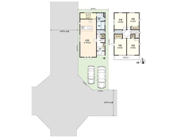 保土ケ谷区法泉2丁目 新築戸建1号棟 間取図(平面図) 保土ケ谷区法泉2丁目 新築戸建1号棟 間取図(平面図)