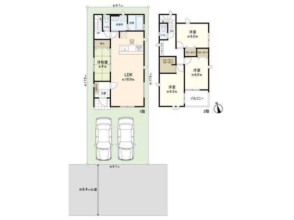 保土ケ谷区法泉2丁目 新築戸建2号棟 間取図(平面図) 保土ケ谷区法泉2丁目 新築戸建2号棟 間取図(平面図)