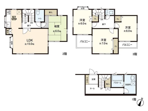 戸塚区名瀬町 戸建 間取図(平面図) 間取図(平面図)