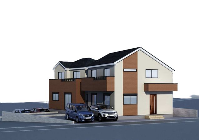 戸塚区平戸町 新築戸建 2号棟 外観パース図 戸塚区平戸町 新築戸建 2号棟 外観パース図