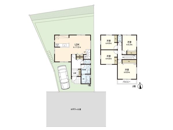戸塚区上柏尾町 新築戸建 間取図(平面図)