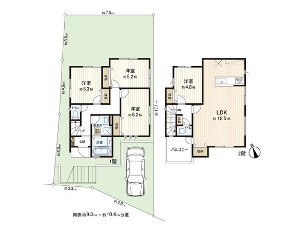 戸塚区川上町 新築戸建A号棟 間取図(平面図)