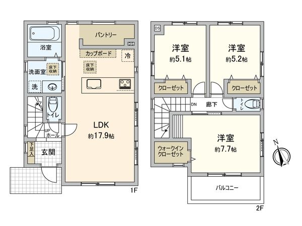 戸塚区平戸町 新築戸建 間取図(平面図) 戸塚区平戸町 新築戸建 間取図(平面図)