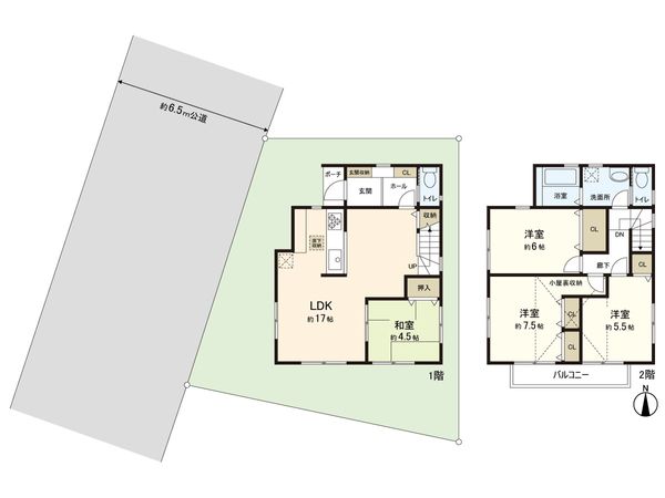 南区永田北3丁目 戸建 間取図(平面図) 南区永田北3丁目 戸建 間取図(平面図)