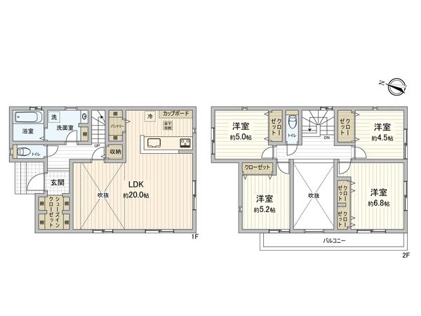 保土ケ谷区境木本町 新築戸建 間取図(平面図) 保土ケ谷区境木本町 新築戸建 間取図(平面図)
