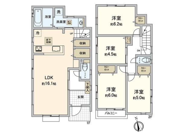 戸塚区平戸町 新築戸建 D棟 間取図(平面図) 戸塚区平戸町 新築戸建 D棟 間取図(平面図)