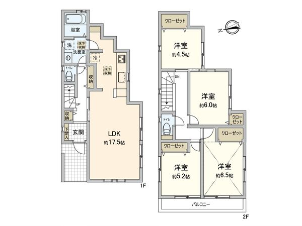 戸塚区平戸町 新築戸建J棟 間取図(平面図) 戸塚区平戸町 新築戸建J棟 間取図(平面図)