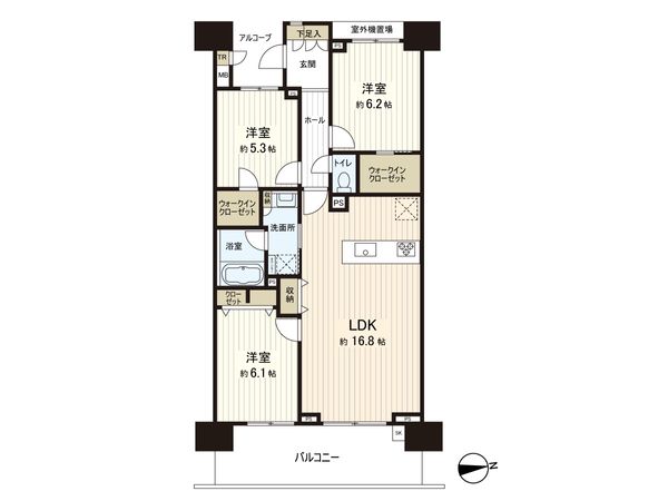 フォートンヒルズ D棟 間取図(平面図) フォートンヒルズ D棟 間取図(平面図)