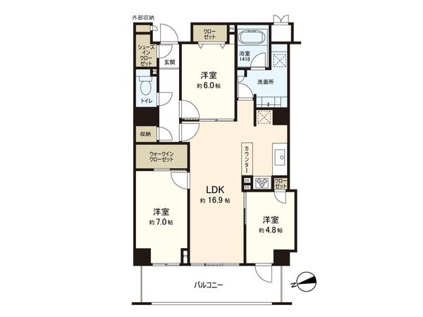ル・パルクシエル 間取図(平面図)
