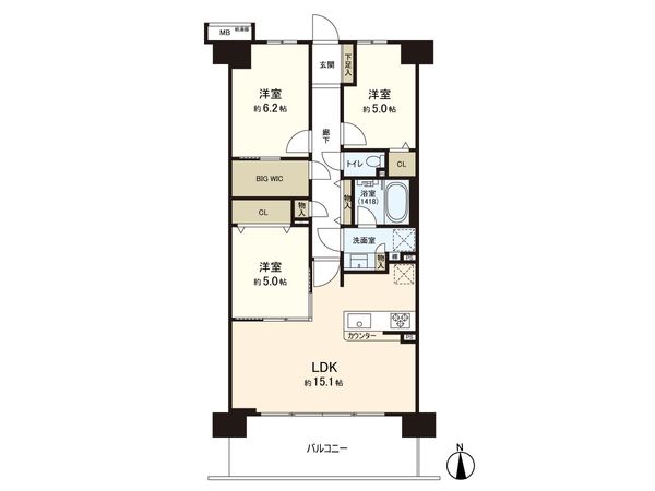 ヴェレーナ東戸塚 間取図(平面図) 間取図(平面図)