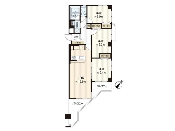 クレストコート東戸塚2 間取図(平面図)