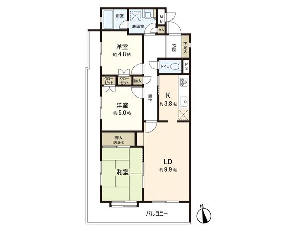 藤和ライブタウン東戸塚 1 間取図(平面図)