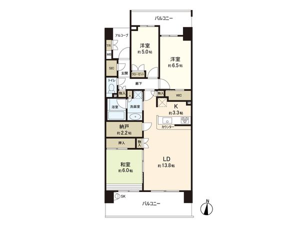 フォートンヒルズ E棟 間取図(平面図) フォートンヒルズ E棟 間取図(平面図)