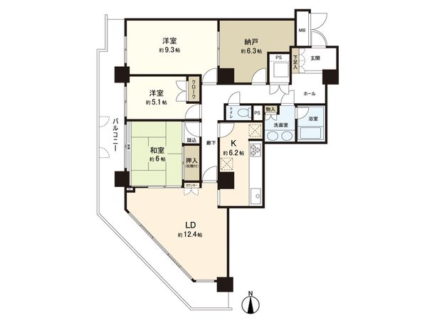 タワーズシティ1st 間取図(平面図) タワーズシティ1st 間取図(平面図)