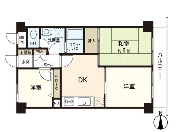 ライオンズマンション鴨居第3 間取図(平面図) ライオンズマンション鴨居第3 間取図(平面図)