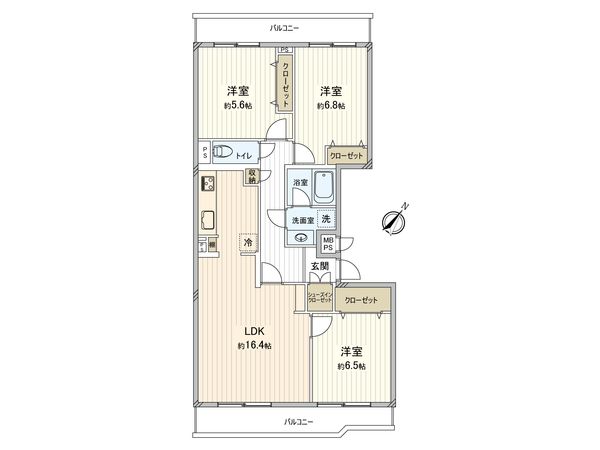ニューシティ東戸塚緑の街 4号棟 間取図(平面図) ニューシティ東戸塚緑の街 4号棟 間取図(平面図)