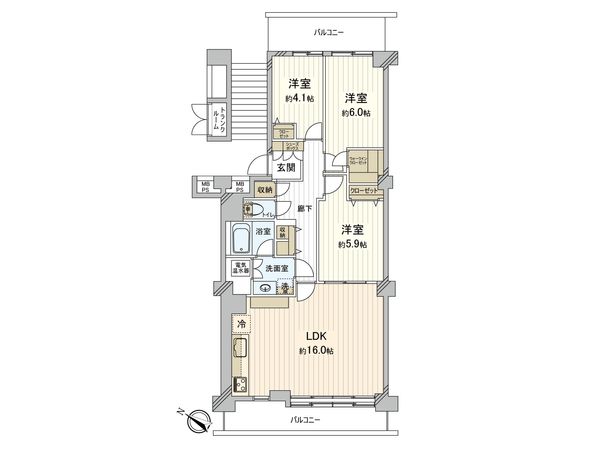 ネオコーポ戸塚 間取図(平面図) ネオコーポ戸塚 間取図(平面図)