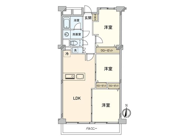 グリーンコーポ東戸塚 A棟 間取図(平面図) 間取図(平面図)