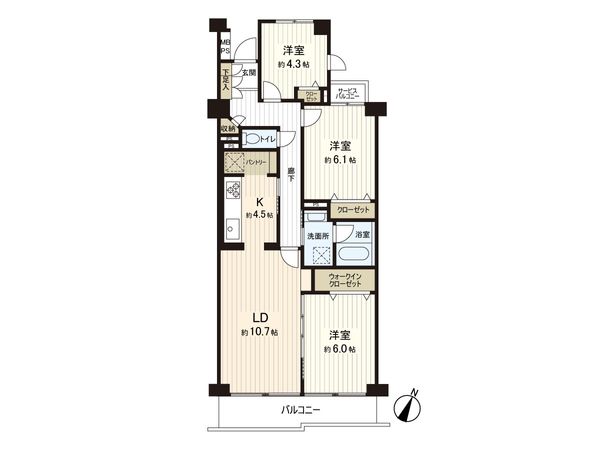 ピアパレス戸塚 間取図(平面図) 間取図(平面図)