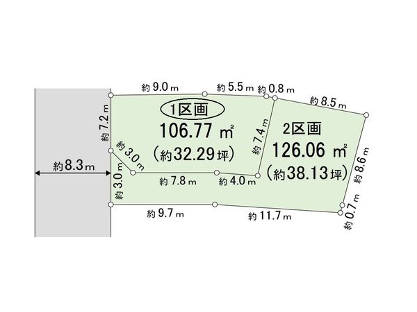 鎌倉市大町2丁目 1区画 区画図 鎌倉市大町2丁目 1区画 区画図