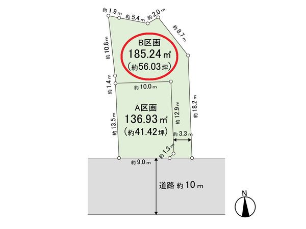 逗子市桜山4丁目 B区画 区画図 逗子市桜山4丁目 B区画 区画図