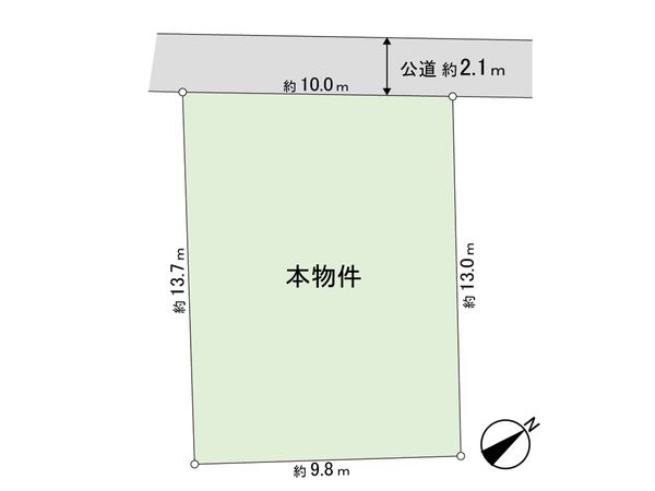 逗子市逗子7丁目 古家付土地 区画図