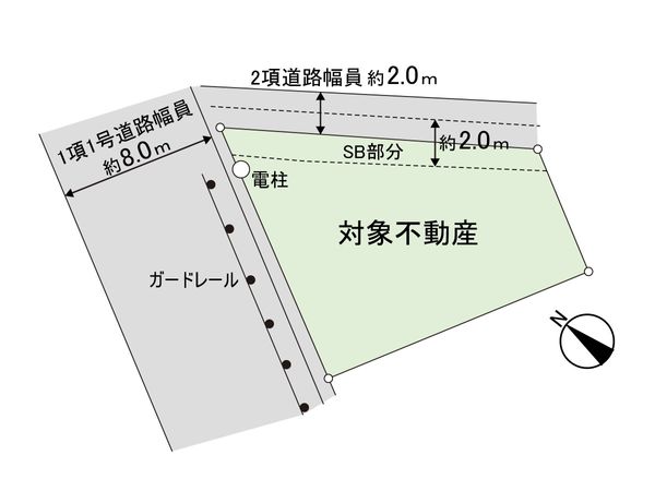 横須賀市芦名1丁目 古家付き土地 区画図 横須賀市芦名1丁目 古家付き土地 区画図