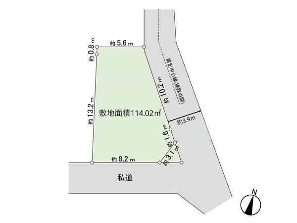 横須賀市芦名1丁目 古家付き土地 区画図 横須賀市芦名1丁目 古家付き土地 区画図