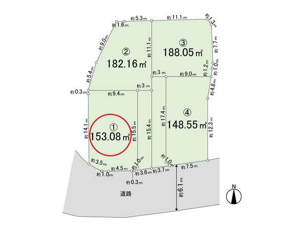 葉山町長柄 1区画 区画図