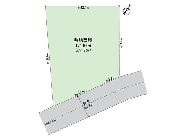逗子市逗子6丁目 土地 区画図