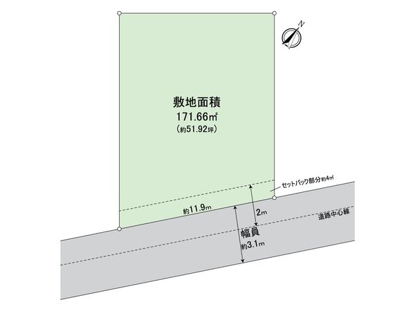 逗子市逗子6丁目 土地 区画図