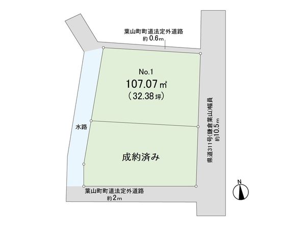 三浦郡葉山町長柄 1区画 区画図 三浦郡葉山町長柄 1区画 区画図