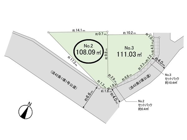 三浦郡葉山町長柄 2区画 区画図
