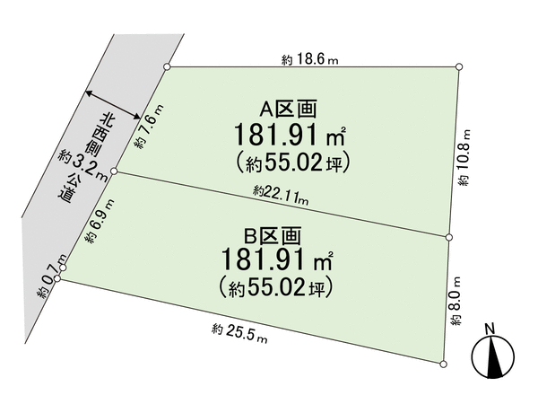 逗子市桜山8丁目 A区画 地形図