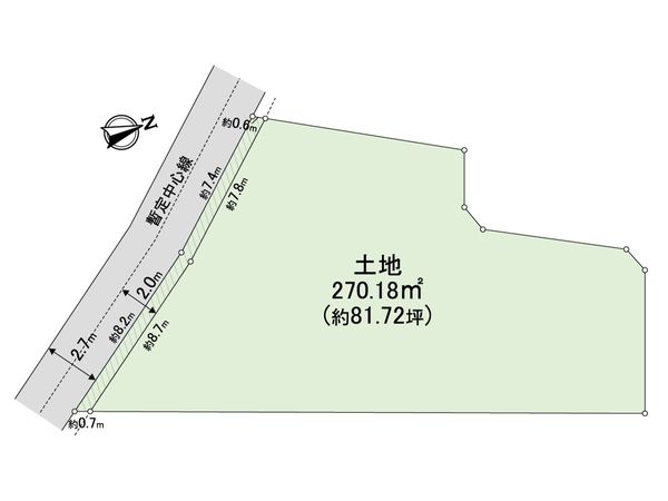 藤沢市大鋸 土地 地形図