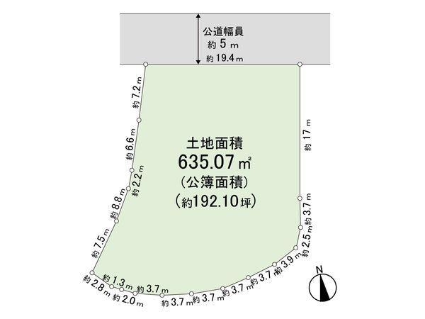 葉山町堀内 古家付き土地 区画図 葉山町堀内 古家付き土地 区画図