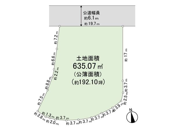 葉山町堀内 古家付き土地 区画図