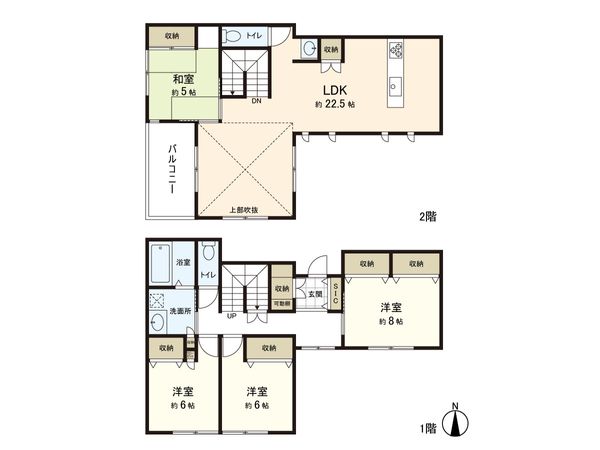 三浦郡葉山町一色 間取図(平面図) 間取図(平面図)