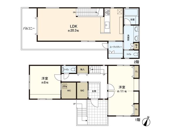 逗子市久木8丁目(新築戸建) 間取図(平面図)