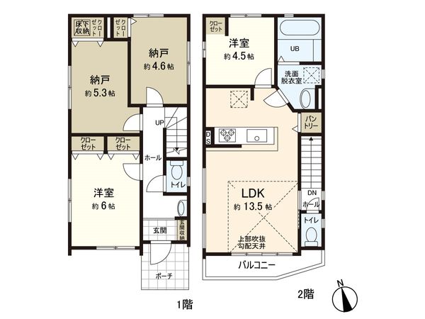 逗子市小坪1丁目 戸建 間取図(平面図)
