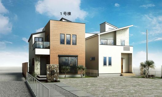 逗子市新宿1丁目(新築戸建)1号棟 外観パース図
