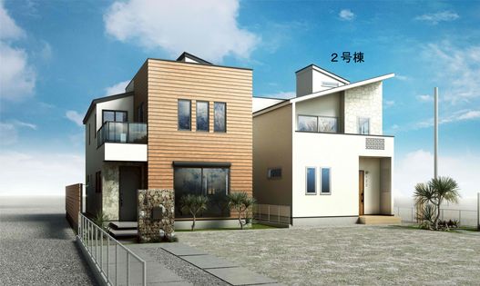 逗子市新宿1丁目(新築戸建)2号棟 外観パース図