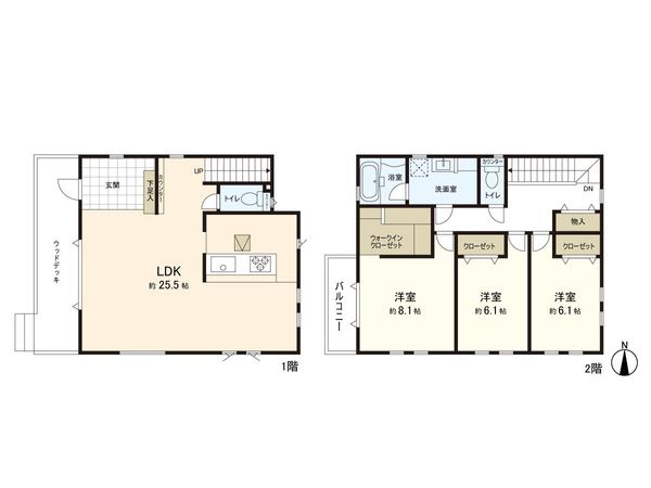 横須賀市佐島の丘2丁目 間取図(平面図) 横須賀市佐島の丘2丁目 間取図(平面図)