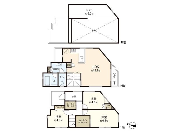 三浦郡葉山町堀内 間取図(平面図) 三浦郡葉山町堀内 間取図(平面図)